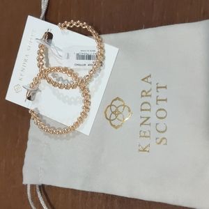 NWT Kendra Scott Fallyn Rose Gold Hoop Earrings
